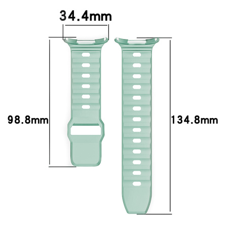 Silikonowy pasek Bizon Strap Watch Silicone G do Galaxy Watch Ultra 2 / 1, miętowy