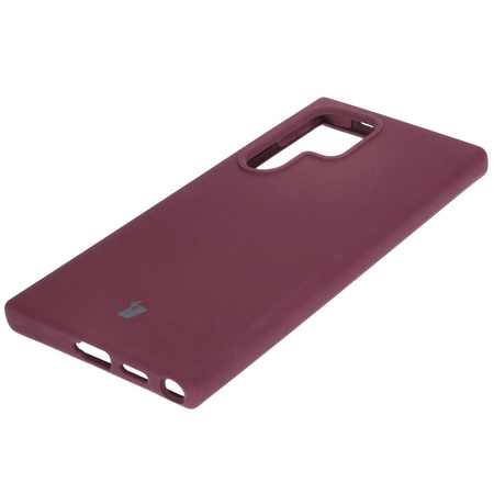 Silikonowe etui Bizon Soft Case do Galaxy S24 Ultra, ciemnofioletowe