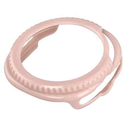 Etui ze szkłem do zegarka Bizon Case+Glass Watch do Samsung Galaxy Watch 8 Classic 46 mm, różowe