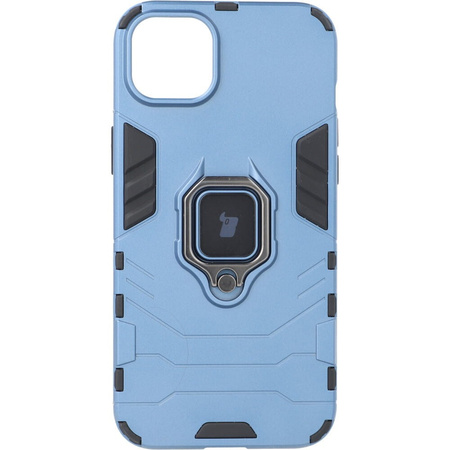 Etui Bizon Case Armor Ring do iPhone 14 Plus, niebieskie