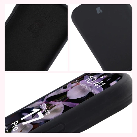 Silikonowe etui Bizon Soft Case do iPhone 17 Pro, czarne