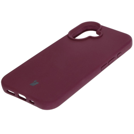 Silikonowe etui Bizon Soft Case do iPhone 16, ciemnofioletowe