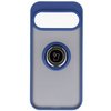 Etui z uchwytem na palec Bizon Case Hybrid Ring do Google Pixel 10 / 10 Pro, przydymione z granatową ramką