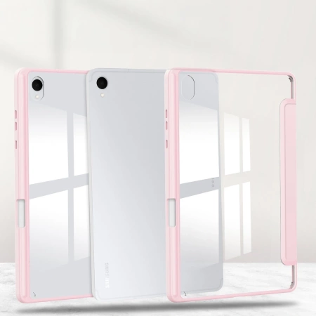 Etui z klapką Bizon Case Tab Clear Matt do Galaxy Tab S11, różowe