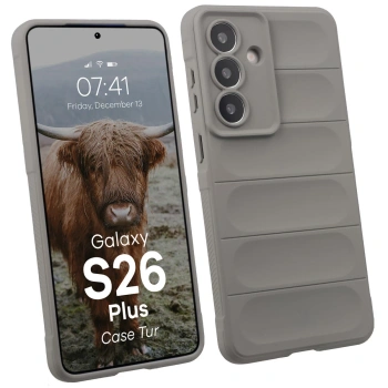 Pancerne etui Bizon Case Tur do Galaxy S26 Plus, jasnoszare