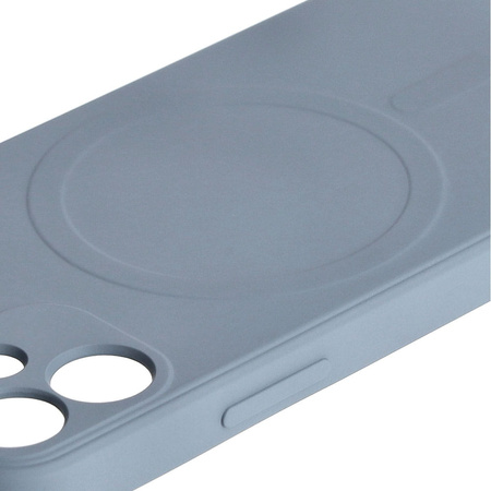 Etui Bizon Case Silicone Magnetic Sq do Apple iPhone 12 Mini, szare