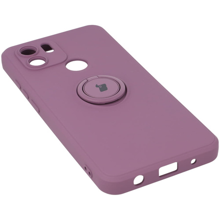 Etui Bizon Case Silicone Ring do Redmi A1, ciemnofioletowe