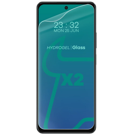 Folia hydrożelowa na ekran Bizon Glass Hydrogel Front do Oppo A58 4G / A38, 2 sztuki