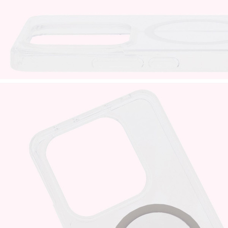 Etui z pierścieniem magnetycznym Bizon Case CrystalO do Xiaomi Redmi Note 14 5G, przezroczyste
