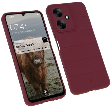 Pancerne etui Bizon Case Tur do Xiaomi Redmi 13C 5G, ciemnofioletowe