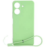 Etui Bizon Case Silicone do Redmi 13C / Poco C65, jasnozielone