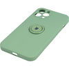 Etui Bizon Case Silicone Ring do iPhone 12 Pro Max, jasnozielone
