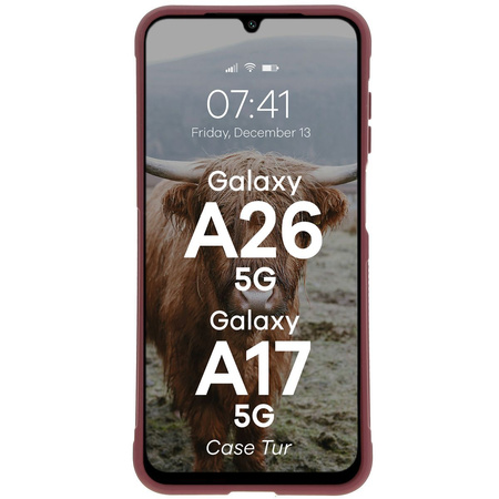 Pancerne etui Bizon Case Tur do Galaxy A17 5G / A26 5G, burgundowe