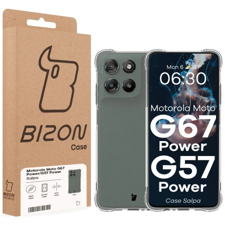 Elastyczne etui Bizon Case Salpa do Motorola Moto G57 Power / G67 Power, przezroczyste