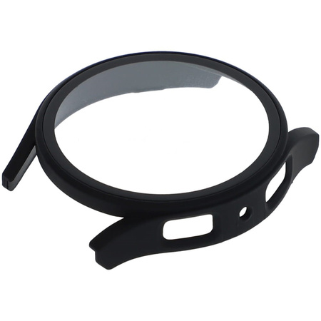 Etui Bizon Case+Glass do Galaxy Watch FE / 5 / 4 40mm, czarne