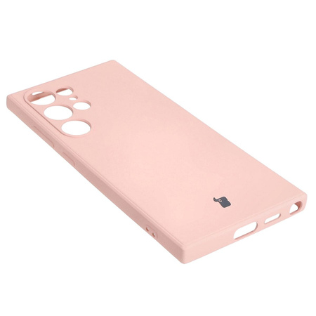 Etui Bizon Case Silicone Sq do Galaxy S24 Ultra, jasnoróżowe