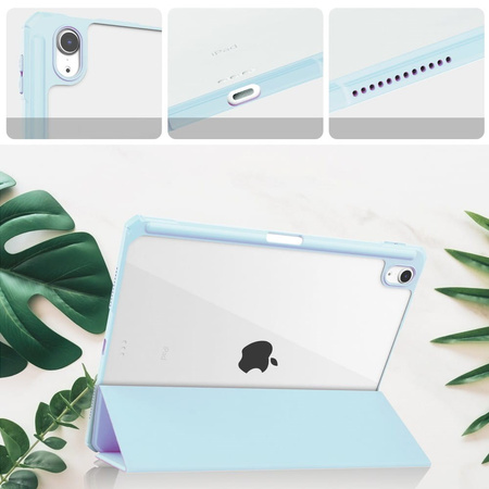 Etui Bizon Case Tab Clear Matt do Apple iPad Air 6 / Air 5 / Air 4 / iPad Pro 11 2018, błękitne