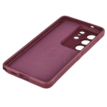 Pancerne etui Bizon Case Tur do Galaxy S26 Ultra, burgundowe