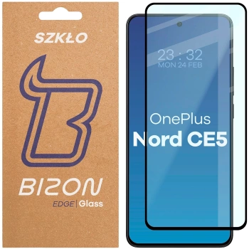 Szkło hartowane Bizon Glass Edge 2 do OnePlus Nord CE5 5G, czarna ramka