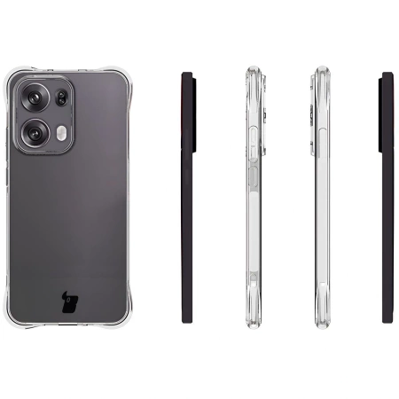 Elastyczne etui + 2x folia na ekran Bizon Case Clear Pack do Oppo Reno13 Pro
