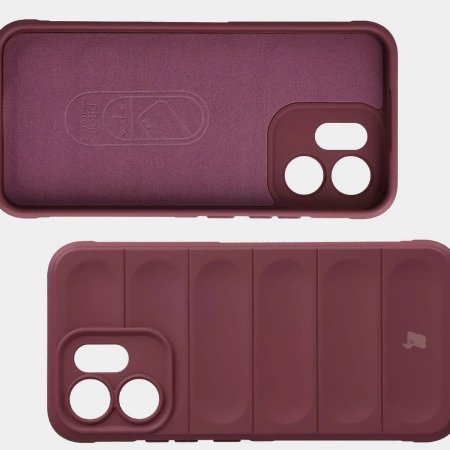 Pancerne etui Bizon Case Tur do Oppo Reno 14 F / 14 FS, burgundowe
