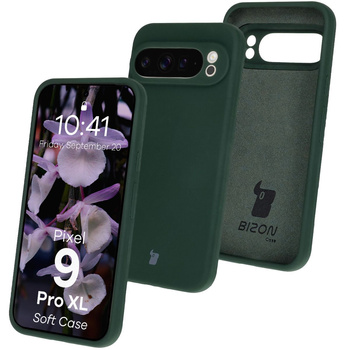 Silikonowe etui Bizon Soft Case do Google Pixel 9 Pro XL, ciemnozielone