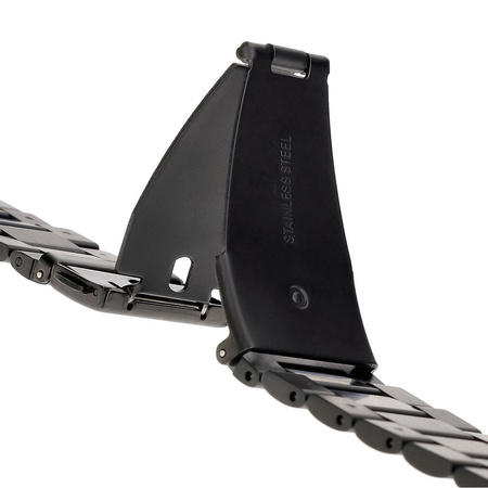 Pasek ze stali nierdzewnej Bizon Strap Watch Aura do Apple Watch 38/40/41/42 mm, czarny