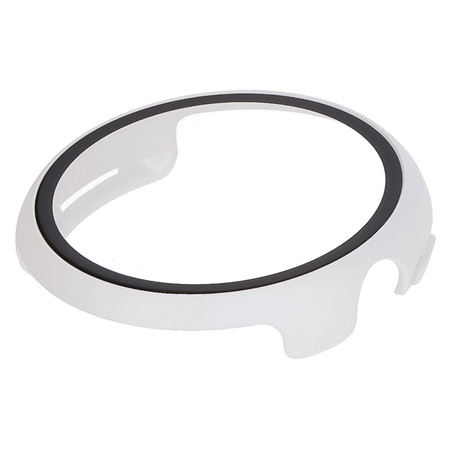 Etui ze szkłem do zegarka Bizon Case Watch Adamo do Google Pixel Watch 3 45mm, białe