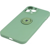 Etui Bizon Case Silicone Ring do iPhone 13 Pro Max, jasnozielone