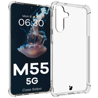 Elastyczne etui Bizon Case Salpa do Galaxy M55 5G, przezroczyste