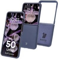 Silikonowe etui Bizon Soft Case do Motorola Razr 50 Ultra, ciemnoniebieskie