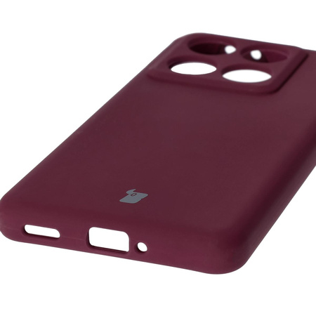 Silikonowe etui Bizon Soft Case do Xiaomi 14T Pro, ciemnofioletowe