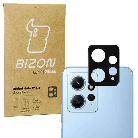 Szkło na aparat Bizon Glass Silk Lens do Xiaomi Redmi Note 12 4G, 2 sztuki