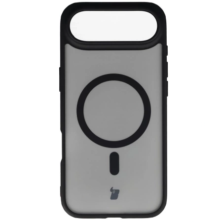 Etui z pierścieniem magnetycznym Bizon Case MatteO do iPhone Air, przydymione-czarne