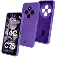 Silikonowe etui Bizon Soft Case do Xiaomi Redmi 14C 4G / Poco C75, fioletowe