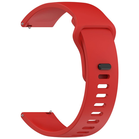 Pasek silikonowy do smartwatcha, Bizon Strap Watch Silicone Pro H, Quick Release 22 mm, czerwony