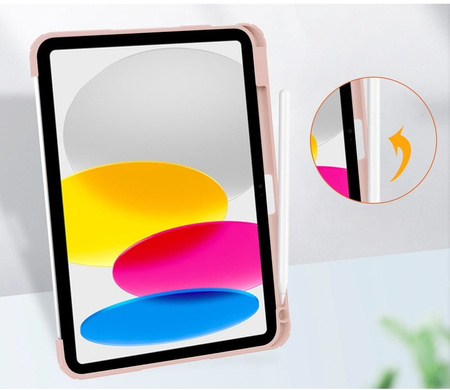 Etui Bizon Case Tab Clear Matt do Apple iPad 10 10.9 2022, różowozłote