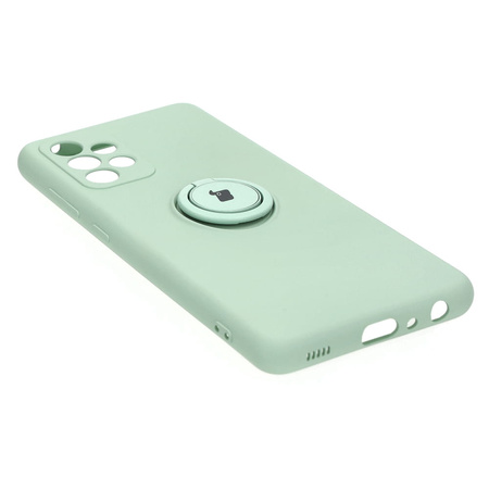 Etui Bizon Case Silicone Ring do Galaxy A52s, A52 5G/4G, turkusowe