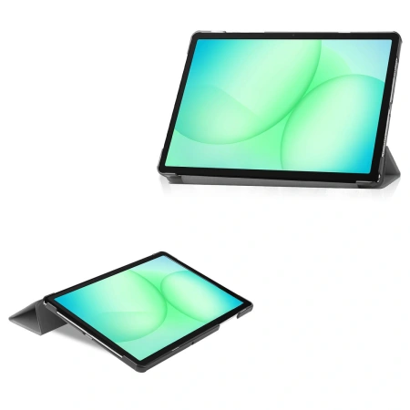 Etui z klapką Bizon Case Tab Croc do Galaxy Tab A11 Plus / A9 Plus, szare