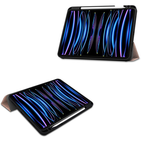 Etui Bizon Case Tab Lizard do Apple iPad Pro 11 2022/2021/2020/2018, różowozłote