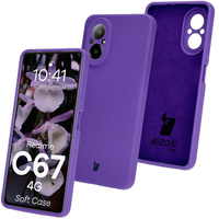 Silikonowe etui Bizon Soft Case do Realme C67 4G, fioletowe