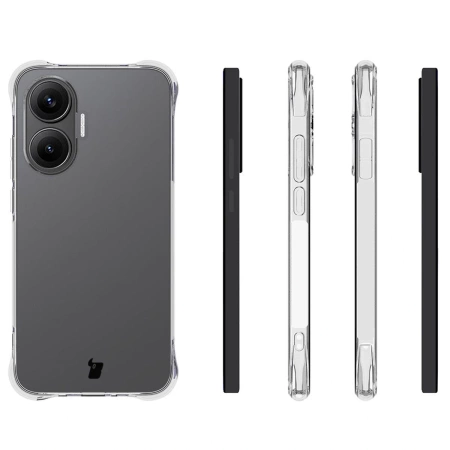 Elastyczne etui + 2x szkło hartowane Bizon Case Clear Pack do Xiaomi POCO F7