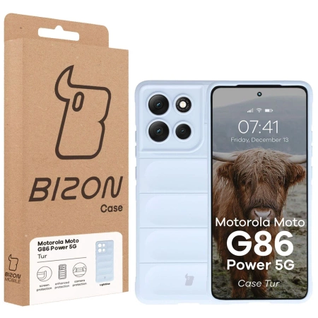 Pancerne etui Bizon Case Tur do Motorola Moto G86 Power 5G, jasnoniebieskie