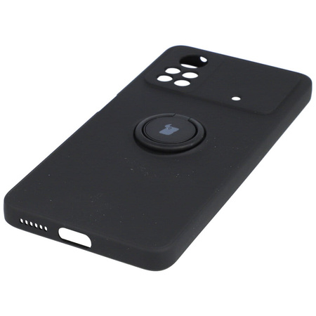 Etui Bizon Case Silicone Ring do Xiaomi Poco X4 Pro 5G, czarne