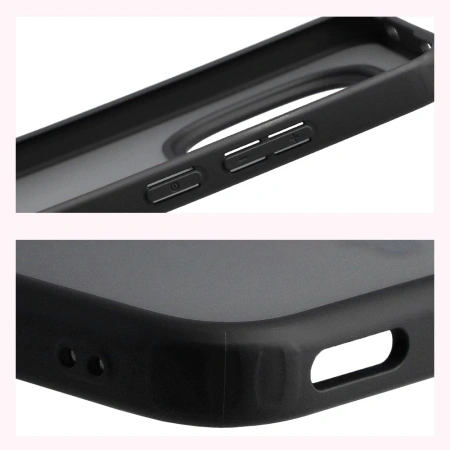 Etui Bizon Case Angelo do Xiaomi Redmi Note 15 Pro 5G, przydymione z czarną ramką