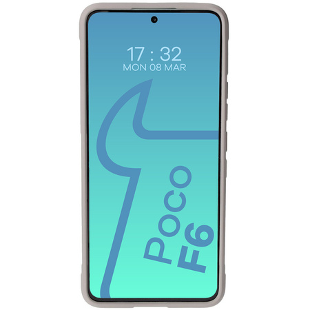 Pancerne etui Bizon Case Tur do Xiaomi Poco F6, jasnoszare