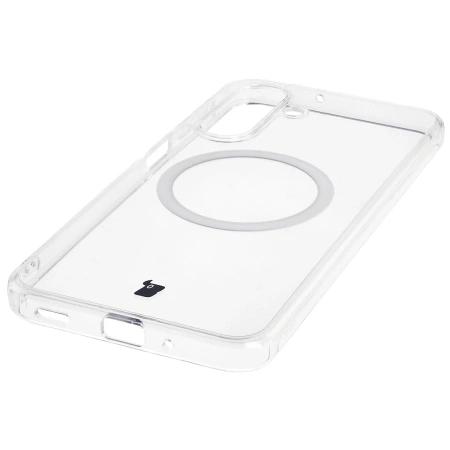 Etui z pierścieniem magnetycznym Bizon Case CrystalO do Galaxy A17 5G, przezroczyste