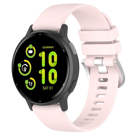Pasek silikonowy do smartwatcha, Bizon Strap Watch Silicone Pro T, Quick Release 20 mm, pudrowy róż