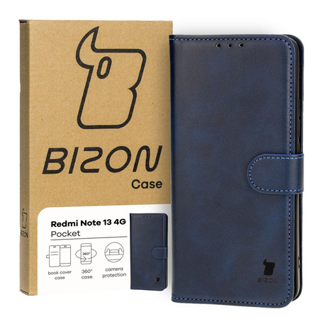 Etui z klapką Bizon Case Pocket do Xiaomi Redmi Note 13 4G, granatowe