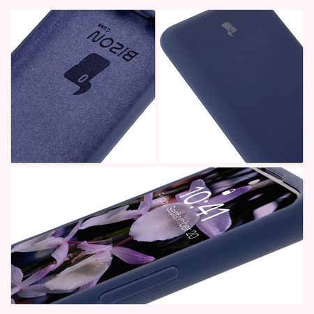 Silikonowe etui Bizon Soft Case do Xiaomi Redmi Note 14 Pro 5G / Poco X7, ciemnoniebieskie
